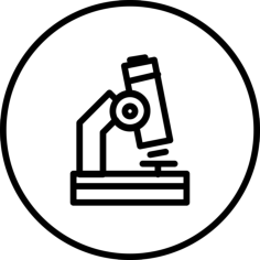 Microscope Outline In A Circle Silhouette Cutting Svg Files, Free Vectors File